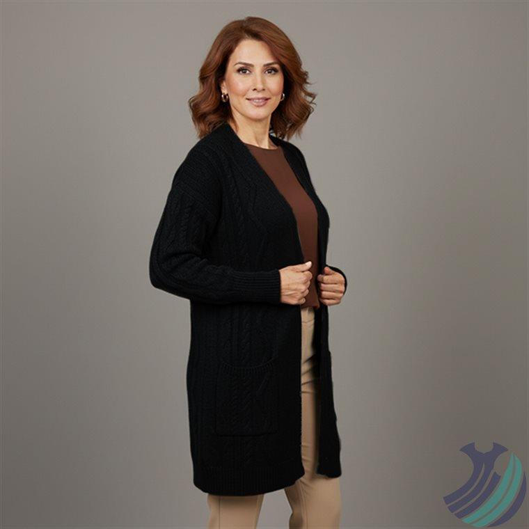 کاردیگان زنانه رویه بافت زنانه ژاکت زنانه اسمارا لباس ارجینال لباس زمستانی لباس آلمانی ژاکت کش‌باف پشمی